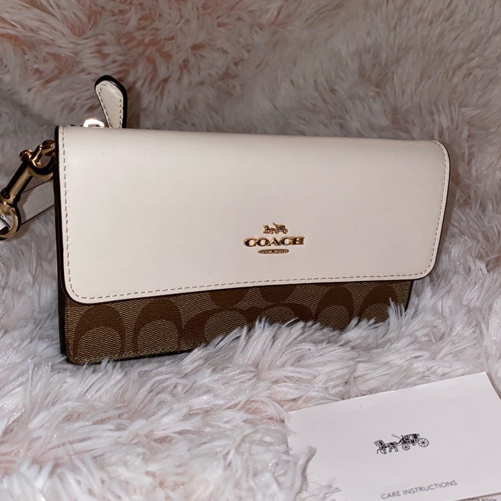 Coach Cream Wristlet/Belt Bag !